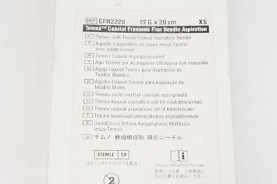 CareFusion CFR2220 Temno Coaxial Franseen Fine Aspiration 22G x 20cm(x)-Box of 2